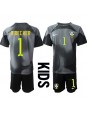Brazílie Alisson Becker #1 Brankářské Domácí dres pro děti MS 2022 Krátký Rukáv (+ trenýrky)